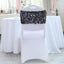 5 Pack Big Payette Sequin 13"x10" Chair Sash Bands Black - Stylish Glittering Decor for Weddings & Gatherings