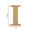 Decorative Rhinestone Alphabet "I" Letter Stickers, Glitter Adhesive Craft Letters Gold DIY Sparkle Embellishments 4"