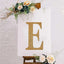 Decorative Rhinestone Alphabet "E" Letter Stickers, Glitter Adhesive Craft Letters Gold DIY Sparkle Embellishments 8"