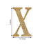 Decorative Rhinestone Alphabet "X" Letter Stickers, Glitter Adhesive Craft Letters Gold DIY Sparkle Embellishments 6"