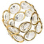 4 Pack Shiny Gold Acrylic Crystal Gem Beaded Napkin Rings