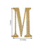 Decorative Rhinestone Alphabet "M" Letter Stickers, Glitter Adhesive Craft Letters Gold DIY Sparkle Embellishments 4"