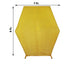 8ftx7ft Gold Metallic Shimmer Tinsel Spandex Hexagon Wedding Arbor Cover, 2-Sided Backdrop