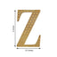 Decorative Rhinestone Alphabet "Z" Letter Stickers, Glitter Adhesive Craft Letters Gold DIY Sparkle Embellishments 6"