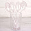 25-Pack Plastic Spoons Transparent Blush Glitter Classic Heavy Duty - Decorative Disposable Tableware 7"
