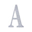 Decorative Rhinestone Alphabet "A" Letter Stickers, Glitter Adhesive Craft Letters Silver DIY Sparkle Embellishments 6"