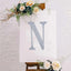 Decorative Rhinestone Alphabet "N" Letter Stickers, Glitter Adhesive Craft Letters Silver DIY Sparkle Embellishments 8"