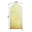 7ft Champagne Shimmer Tinsel Spandex Chiara Backdrop Stand Cover For Fitted Round Top Wedding Arch