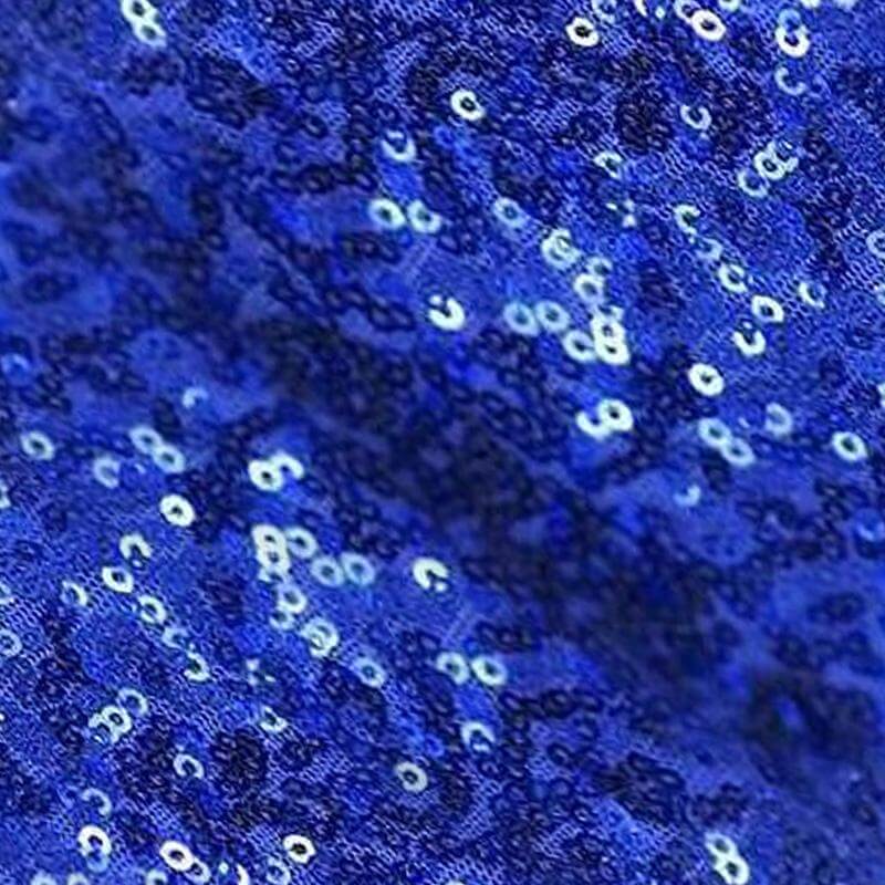 54"x4 Yards Royal Blue Sequin Fabric Bolt, Sparkly DIY Craft Fabric Roll