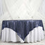 Sequin 90"x90" Table Overlay Square Tablecloth Navy Blue - Sparkly Table Cover