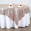 Sequin 72"x72" Table Overlay Square Tablecloth Rose Gold - Sparkly Table Cover