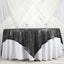 Sequin 90"x90" Table Overlay Square Tablecloth Black - Sparkly Table Cover