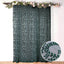 8ftx8ft Hunter Emerald Green Embroider Sequin Event Curtain Drapes, Sparkly Sheer Backdrop Event Panel With Embroidery Leaf