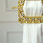 Set of 2 7" Gold Barrette Style Diamond Backdrop Drapery Holdbacks, Square Acrylic Crystal Curtain Brooch Tie Backs
