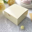 100 Pack 4"x4"x2" Ivory Cake Cupcake Party Favor Gift Boxes, DIY
