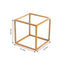 2-Pack Metal Flower Stands Gold Geometric Wedding Centerpieces Square Frame - Compact Design 8"
