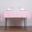 Polyester 54"x54" Square Tablecloth White Rose Quartz - Checkered Buffalo Plaid Design for Casual Table Settings