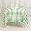 Polyester 70"x70" Square Tablecloth White/Sage Green - Checkered Buffalo Plaid Table Cover
