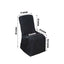 Polyester Chair Cover with Square Top for Banquet Chairs Black - Durable Reusable Slip-On Cover