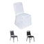 Polyester Chair Cover with Square Top for Banquet Chairs White - Durable Reusable Slip-On Cover for Weddings & Parties