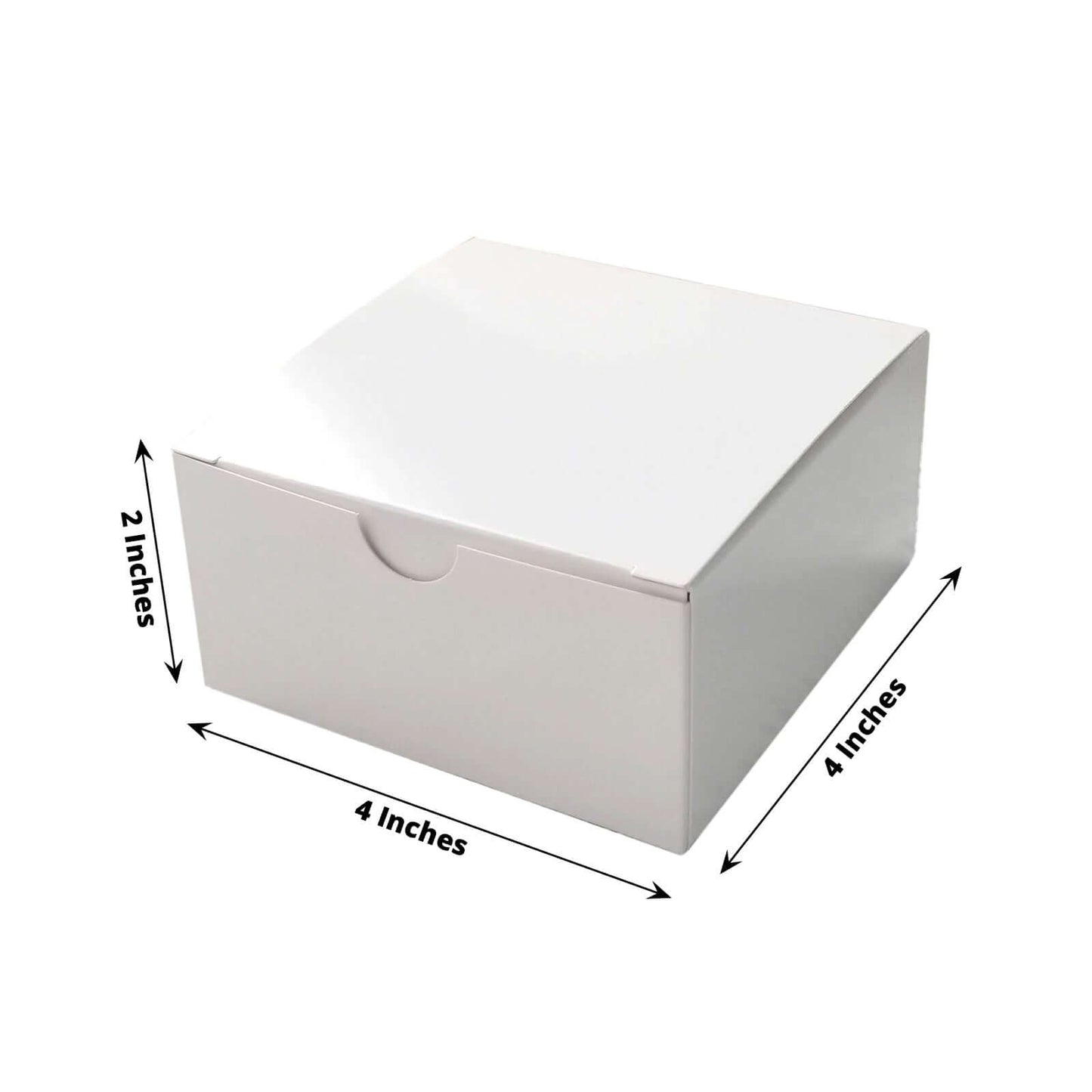 100 Pack White Cake Party Favor Boxes, 4"x4"x2" Cupcake Gift Boxes