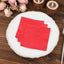 50-Pack Paper Beverage Napkins Red - 2 Ply Disposable Soft 18GSM Cocktail Napkins 5"x5"