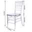 Resin Chiavari Chair Transparent and Stackable Clear - Sleek Armless Design for Weddings & Gatherings