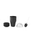 12-Pack Dessert Cups Succulent Planter Design Black - Plastic Serving Cups with Lids and Shovels 4"