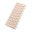 25-Pack Paper Straws White/Rose Gold Striped - Stylish Disposable Straws for Drinks 8"