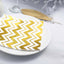 20-Pack Paper Dinner Napkins with Chevron Design Metallic Gold - Disposable 3 Ply Cocktail Napkins for Weddings