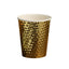 24-Pack Paper Cups in Gold Foil with Honeycomb Design - Stylish Disposable Party Cups for Hot & Cold Beverages 10oz
