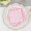 25-Pack Paper Cocktail Napkins with French Toile Print White/Pink - Highly Absorbent 2 Ply Disposable Napkins 6.25"x6.25"