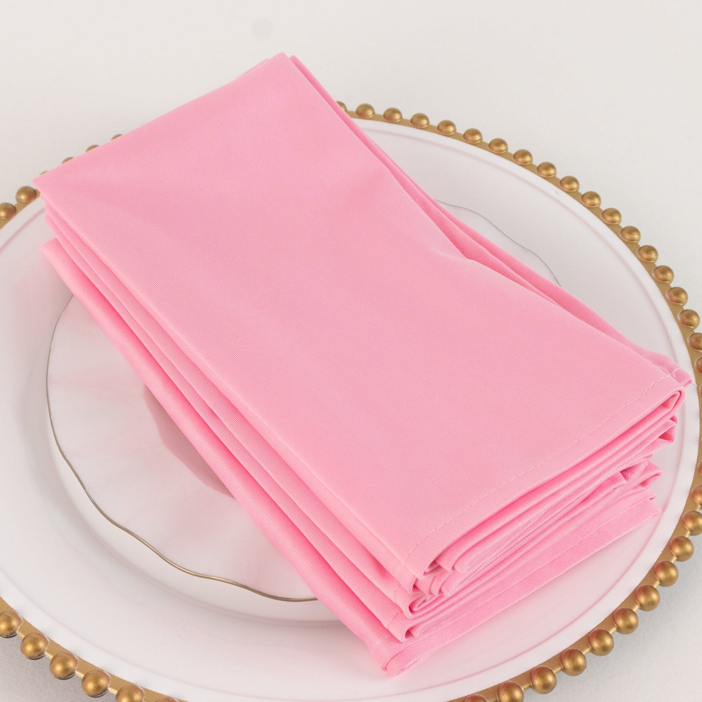 5 Pack Scuba 20"x20" Napkins Pink - Durable & Reusable Dinner Napkins