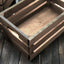 Set of 3 Rustic Wooden Crates Smoked Brown - Multi-Purpose Planters, Storage Containers & Display Risers