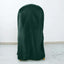 Polyester Slip On Banquet Chair Covers Hunter Emerald Green - Stain-Resistant Reusable Durable Fabric