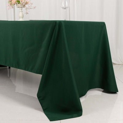 Premium Polyester 60"x126" Rectangle Tablecloth Hunter Emerald Green - Stain-Resistant 220GSM Finish Table Cover