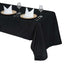 Premium Polyester 60"x126" Rectangle Tablecloth Black - Stain-Resistant 220GSM Finish for Special Events