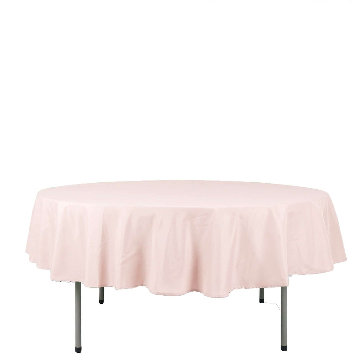 Polyester 90" Round Tablecloth Blush - Stain & Wrinkle-Resistant Table Cover