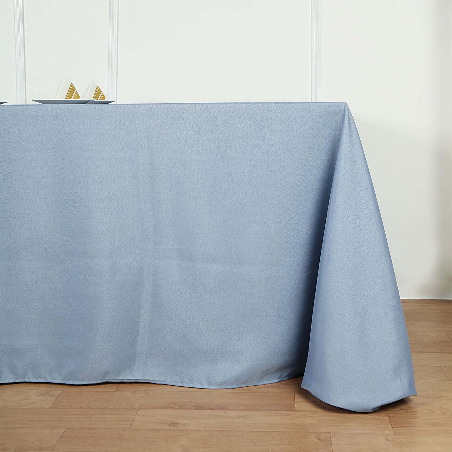 Polyester 90"x132" Rectangle Tablecloth Dusty Blue - Seamless Wrinkle-Resistant Table Cover