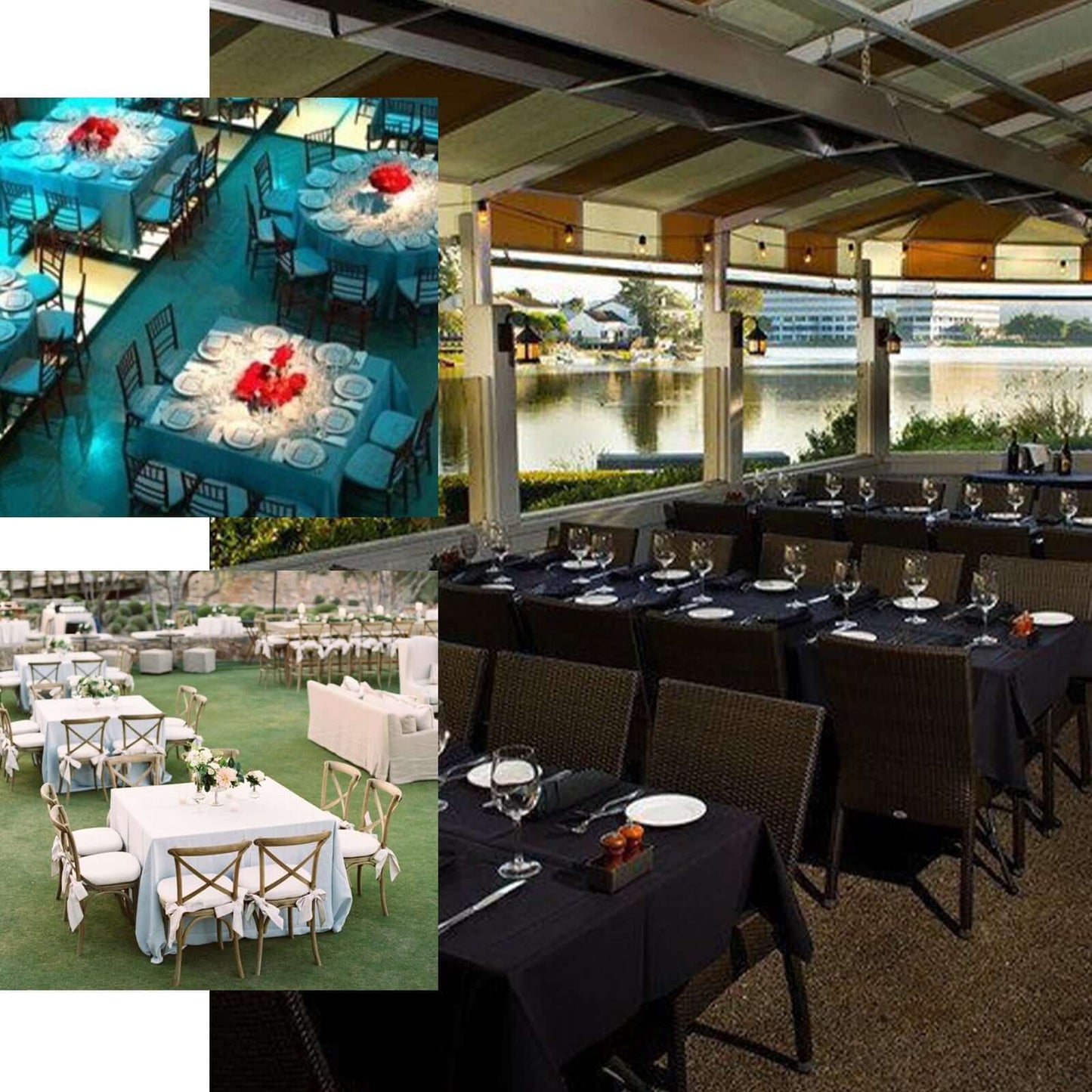 Polyester Square 90"x90" Tablecloth Gold - Wrinkle-Resistant & Durable Table Cover for Events