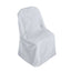 Polyester Slip On Folding Chair Covers Silver - Stain-Resistant Reusable Durable Fabric