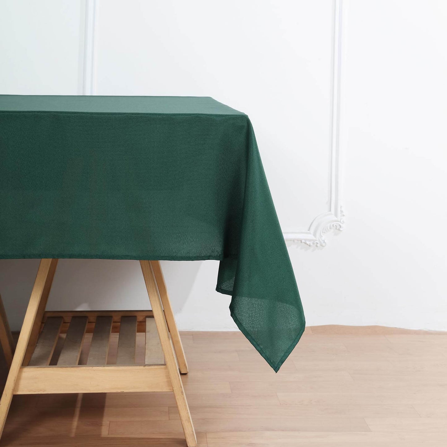 Polyester Square 70"x70" Tablecloth Hunter Emerald Green - Wrinkle-Resistant & Durable Table Cover