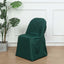 Polyester Slip On Folding Chair Covers Hunter Emerald Green - Stain-Resistant Reusable Durable Fabric
