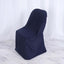 Polyester Slip On Folding Chair Covers Navy Blue - Stain-Resistant Reusable Durable Fabric
