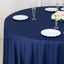 Scuba Round 120" Tablecloth Navy Blue - Wrinkle Free & Stain Resistant Seamless Table Cover