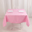 Premium Polyester 54"x54" Square Tablecloth Pink - Stain and Wrinkle-Resistant 220GSM Table Cover