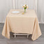 Premium Polyester Square Tablecloth 70"x70" Beige 220GSM Wrinkle-Resistant Table Cover