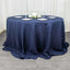 Premium Polyester 132" Round Tablecloth Navy Blue - Seamless 220GSM Wrinkle-Resistant Table Cover