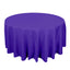 Premium Polyester 120" Round Tablecloth Purple - Seamless 220GSM Wrinkle-Resistant Table Cover