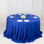 Scuba Round 132" Tablecloth Royal Blue - Wrinkle Free & Stain Resistant Seamless Table Cover